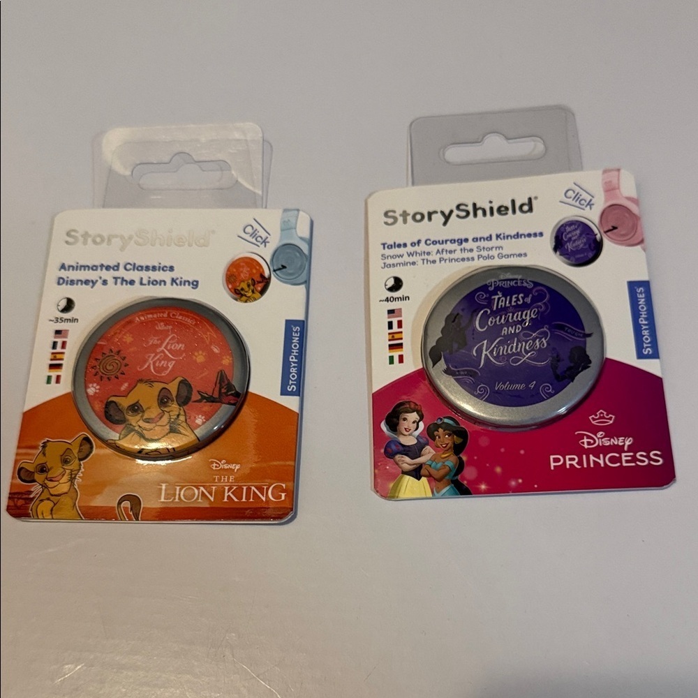 Bundle of 2 Disney StoryShield Lion King and Princess Story Headphone Toys - Picture 1 of 4